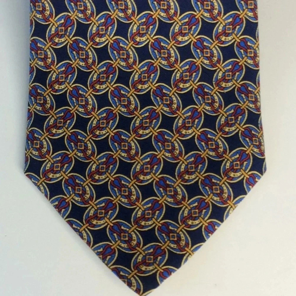 Brooks Brothers Horseshoe Design 100% Silk Tie